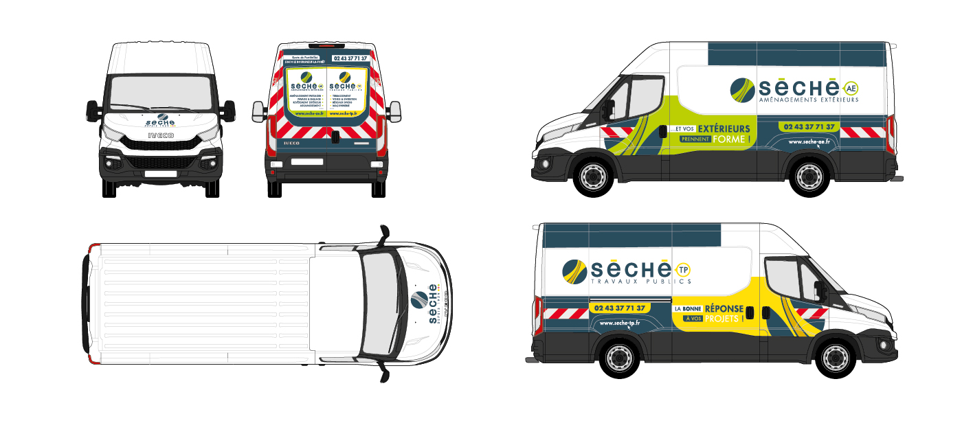 Habillage véhicule pour l'entreprise SÉCHÉ AE et SÉCHÉ TP
