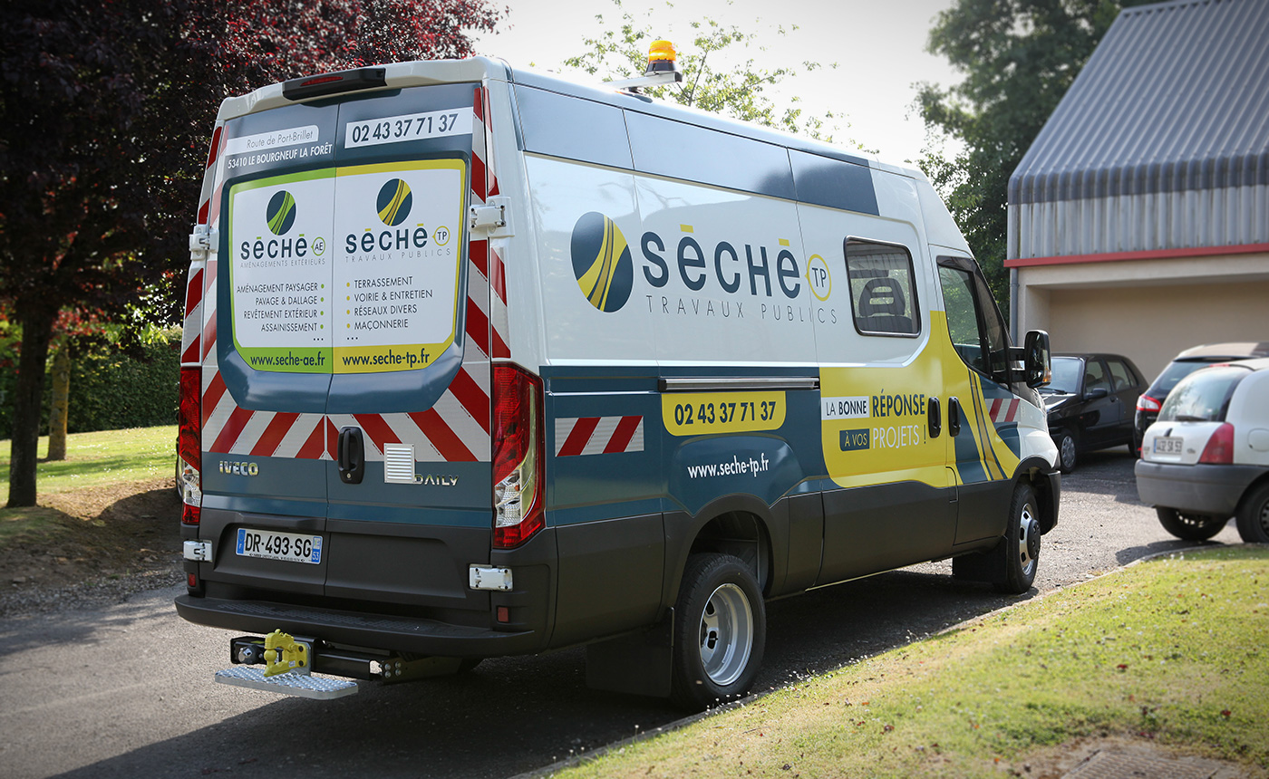 Habillage véhicule pour l'entreprise SÉCHÉ AE et SÉCHÉ TP