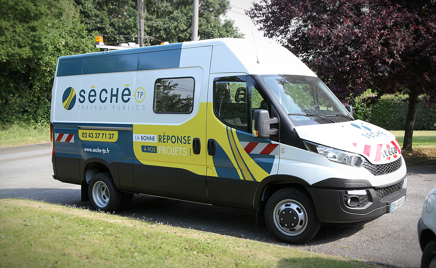 Habillage véhicule pour l'entreprise SÉCHÉ AE et SÉCHÉ TP