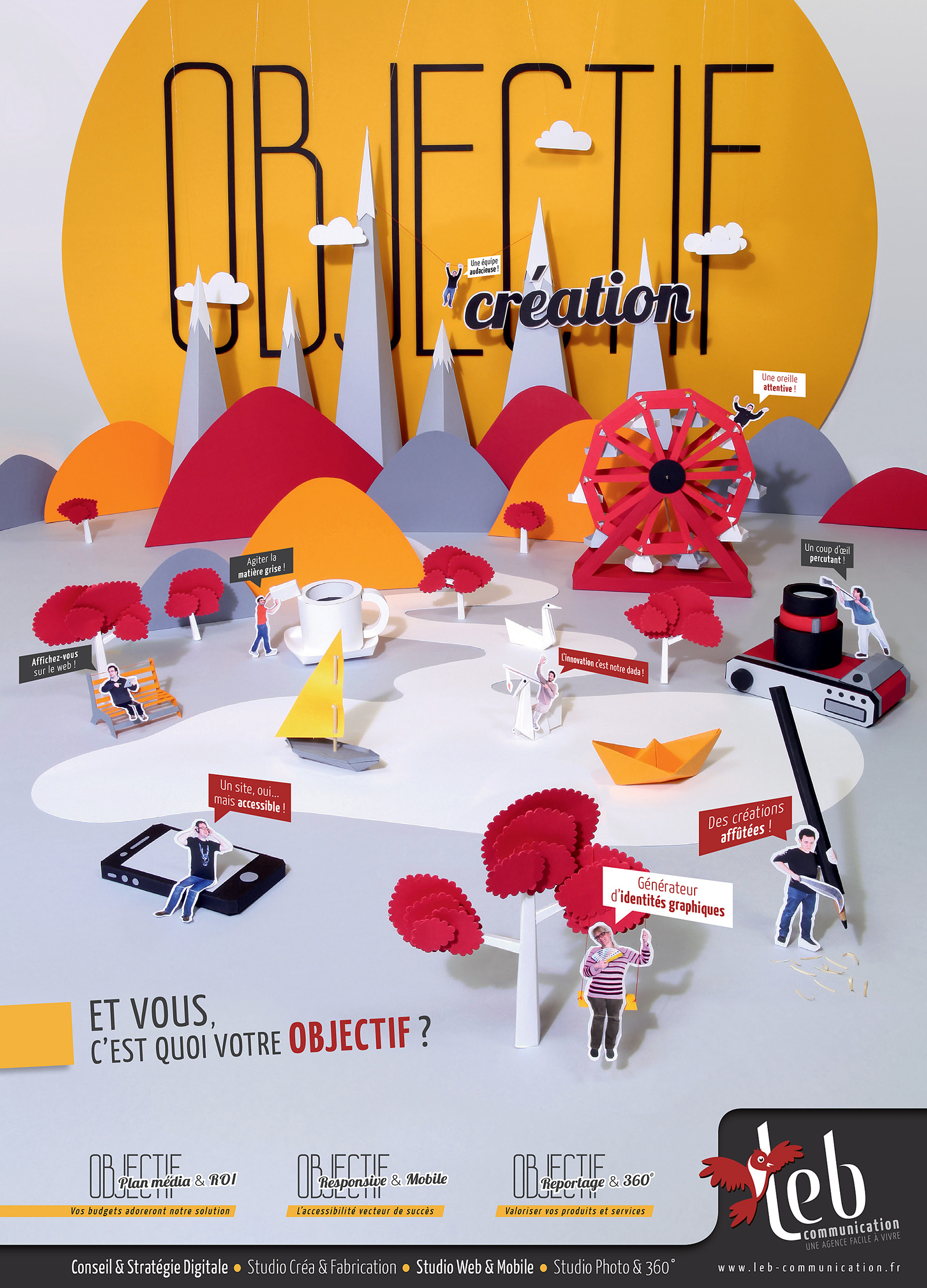 Annonce presse pour l'agence LEB Communication